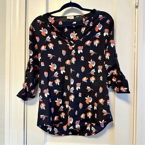 3/4 sleeve floral blouse